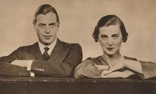 Prince George and Princess Marina, who became engaged on 28 August, 1934 (1935)