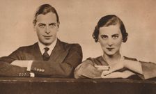Prince George and Princess Marina, who became engaged on 28 August, 1934 (1935)