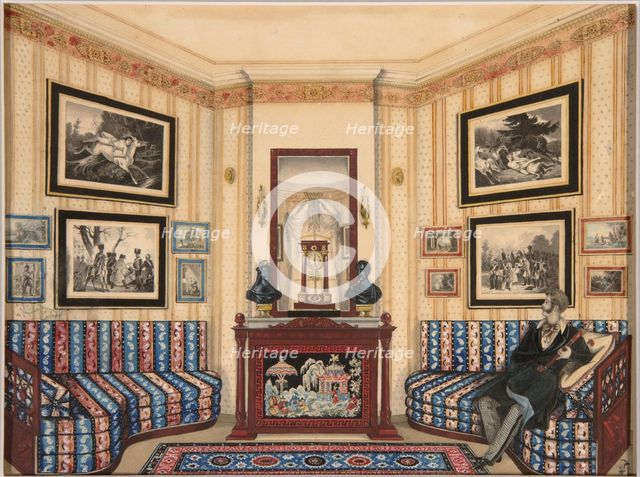 Prince Golitsyn' Room, 1840s. Artist: Anonymous  