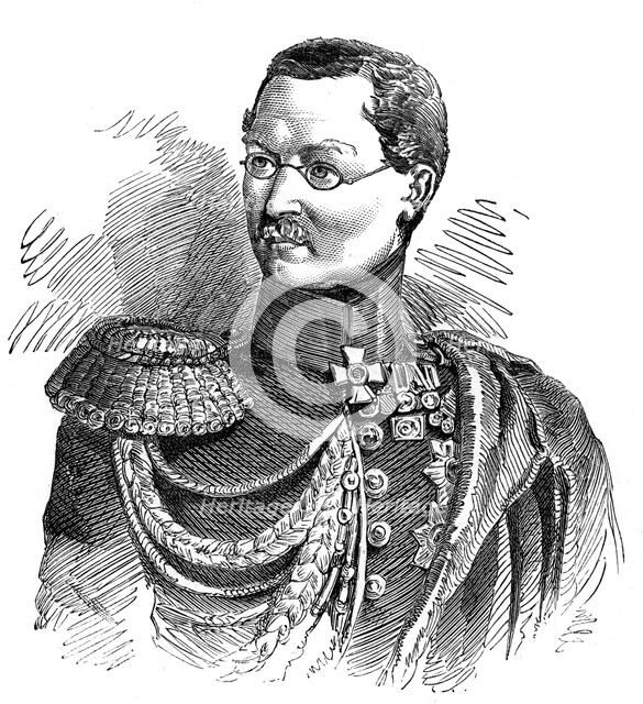 'Prince Gortschakoff, General in Chief of the Russian forces in the Danubian principalities', 1853. Artist: Unknown