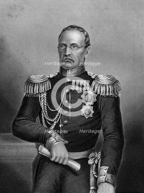 Prince Gortschakoff, Russian soldier, 1857. Artist: DJ Pound