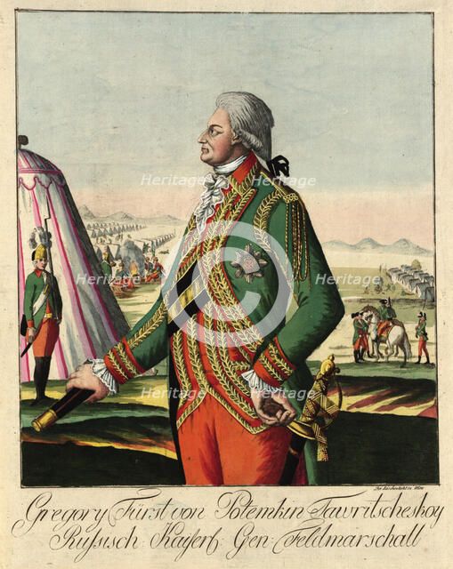 Prince Grigory Alexandrovich Potyomkin (1739-1791), c. 1790. Creator: Loeschenkohl, Johann Hieronymus (1753-1807).