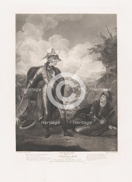 Prince Henry, Hotspur and Falstaff (Shakespeare, King Henry..., first published 1796; reissued 1852. Creator: Thomas Ryder.