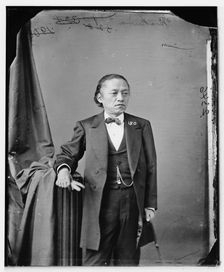 Prince Iwakura Tomomi of Japan, between 1860 and 1875. Creator: Unknown