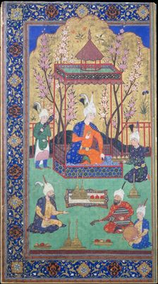 Prince in a Garden Courtyard, 1525-30. Creator: Unknown