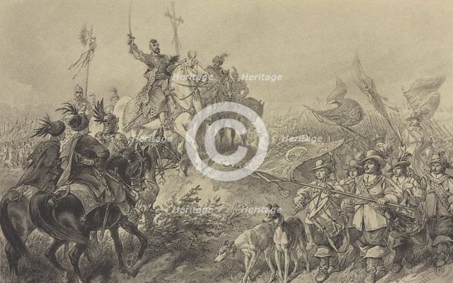 Prince Jeremi Wisniowiecki in Lubny. Illustration for Book With Fire and Sword by Henryk Sienkiewicz