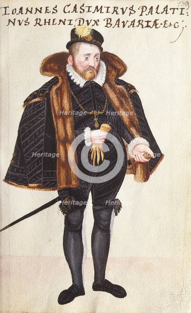 Prince John Casimir of the Palatinate-Simmern (1543-1592) From Thesaurus picturarum, 1564-1606 .