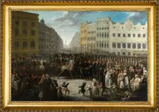 Prince Joseph Poniatowski Entering Krakow on 15 July 1809, 1821. Creator: Michal Stachowicz
