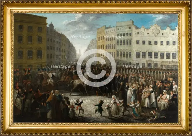 Prince Joseph Poniatowski Entering Krakow on 15 July 1809, 1821. Creator: Michal Stachowicz.