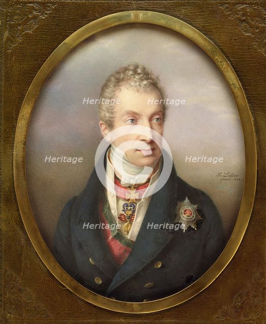 Prince Klemens Wenzel Lothar von Metternich (1773-1859), 1822. Creator: Friedrich Johan Gottlieb Lieder.