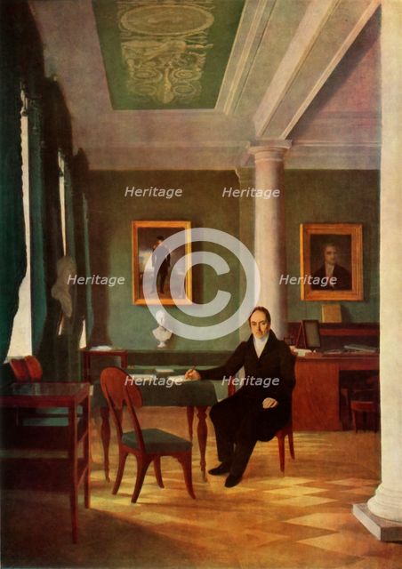 'Prince Kochubey's Study', 1831-1834, (1965). Creator: Aleksey Venetsianov.