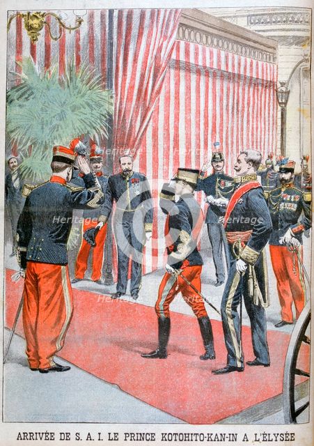 Prince Kotohito Kan' in arriving at the Élysée Palace, Paris, 1900. Artist: Unknown