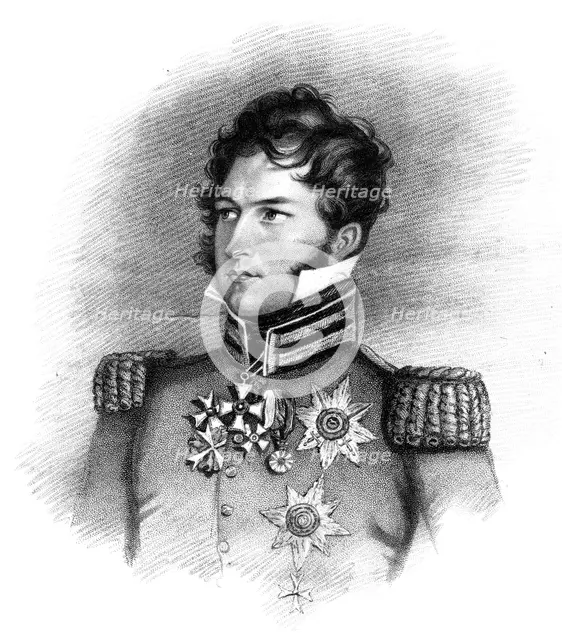 Prince Leopold George Christian Frederick of Saxe-Coburg-Saalfeld, 1816.Artist: Henry Meyer