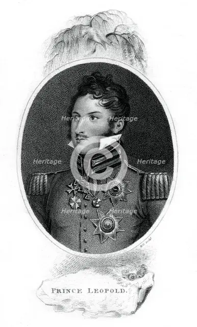 Prince Leopold of Saxe-Coburg-Saalfeld, 19th century.Artist: Holl