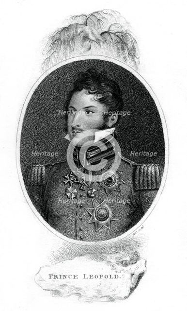 Prince Leopold of Saxe-Coburg-Saalfeld, 19th century.Artist: Holl