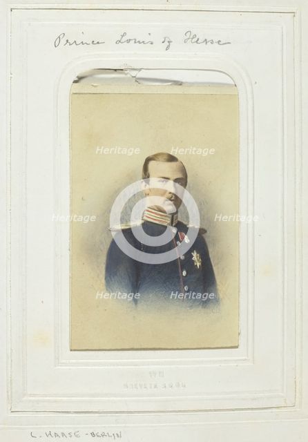 Prince Louis of Hesse, 1860-69. Creator: L. Haase & Company.