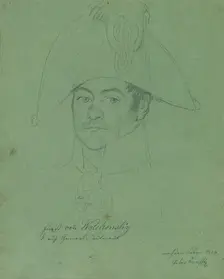 Prince Pyotr Mikhaylovich Volkonsky (1776-1852), 1814. Creator: Krafft, Johann Peter (1780-1856)