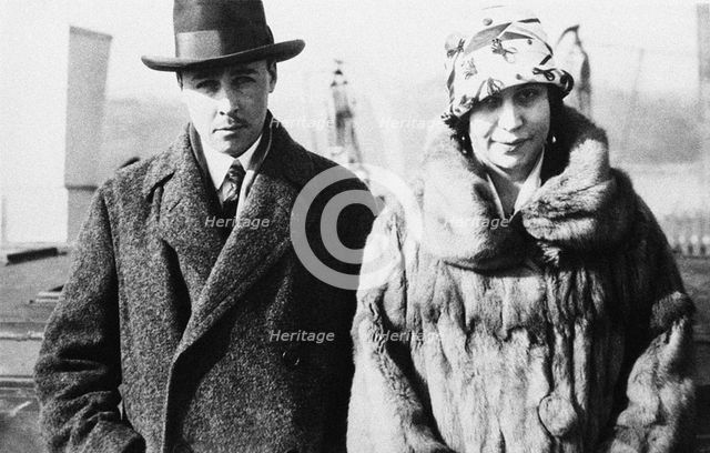 Prince Pyotr Grigoryevich Volkonsky (1897-1925) with his wife, Irina, nee Rakhmaninova (1903-1969), 1925.