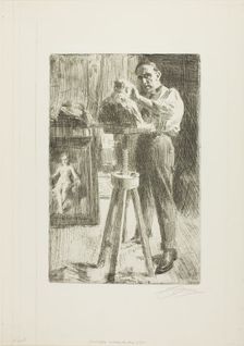 Prince Paul Troubetzkoy I (Whole length), 1908. Creator: Anders Leonard Zorn