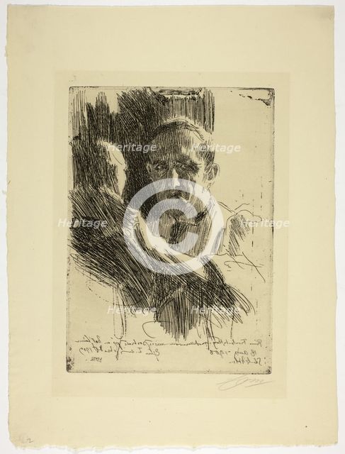 Prince Paul Troubetzkoy II (Bust), 1909. Creator: Anders Leonard Zorn.
