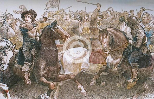 'Prince Rupert at Edgehill', 23 October 1642, (c1880). Creator: Unknown.