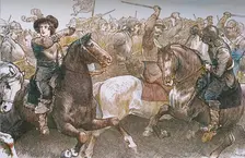 Prince Rupert at Edgehill 23 October 1642, (c1880). Creator: Unknown