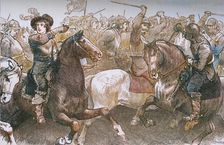 Prince Rupert at Edgehill 23 October 1642, (c1880). Creator: Unknown