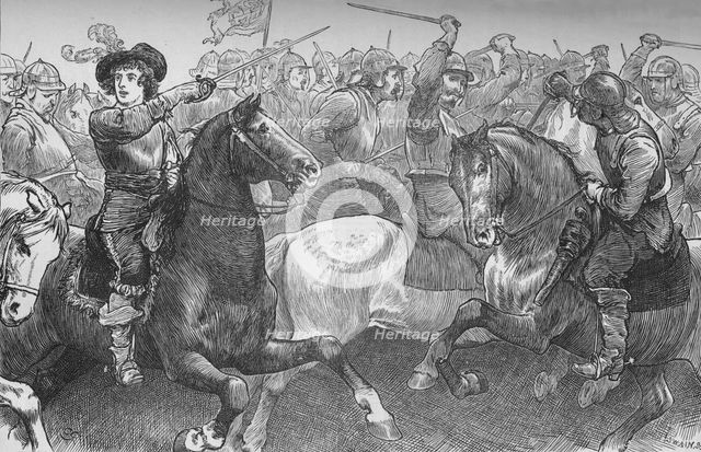 'Prince Rupert at Edgehill', 23 October 1642, (c1880). Artist: Unknown.
