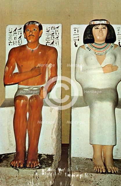 Prince Rahotep and His Wife Nofret, Egypt, 4th Dynasty. Artist: Unknown