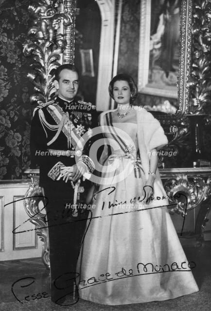 Prince Rainier III and Princess Grace of Monaco, 20th century. Artist: Unknown