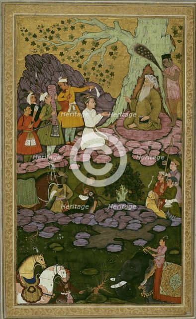 Prince Visiting an Ascetic during a Hunt, 1625/50. Creator: Unknown.