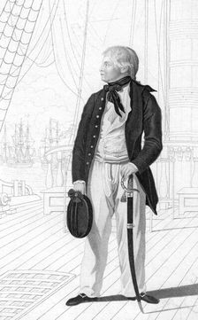 Prince William Henry as a midshipman on board the Prince George (1831).Artist: R Page