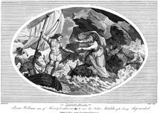 Prince William son of Henry I, endeavouring to save his sister Matilda after bing shipwrecked, 1792
