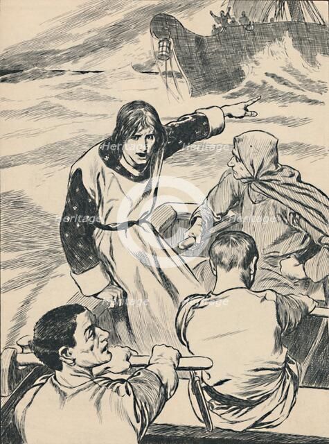 'Prince William Returns To Save His Sister', c1907. Artist: Unknown.