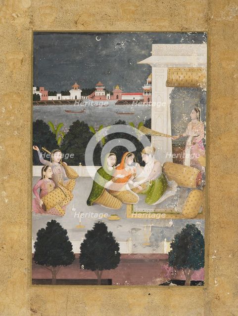Prince with women and musicians, 18th century. Artist: Unknown.