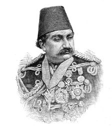 Prince Zil-Ul-Sultan, eldest son of the Shah of Persia, 1881. Creator: Unknown