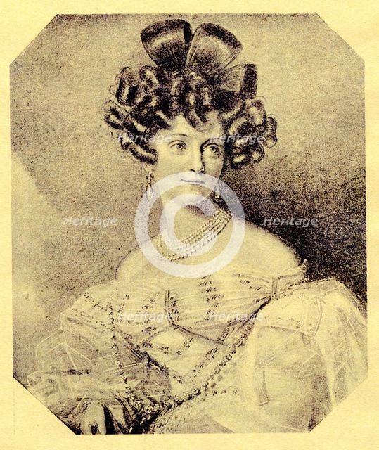 Princess Carolyne zu Sayn-Wittgenstein, née Iwanowska (1819-1887), 1840s. Artist: Anonymous  