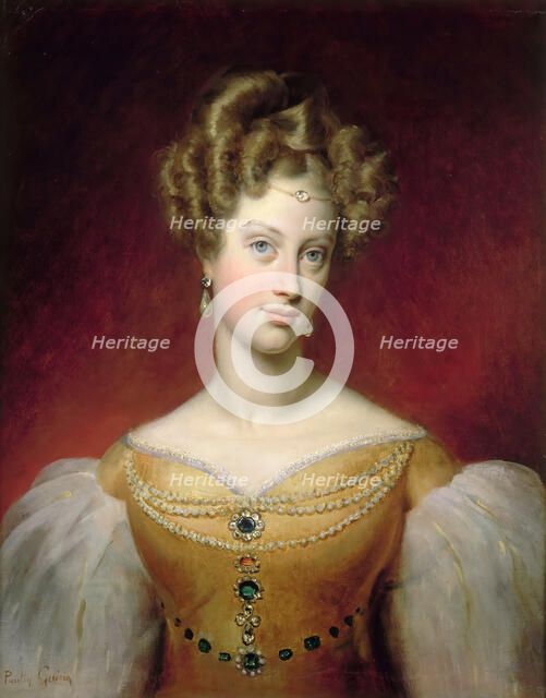 Princess Caroline of Naples and Sicily (1798-1870), Duchesse de Berry. Artist: Guérin, Paulin (1783-1855)