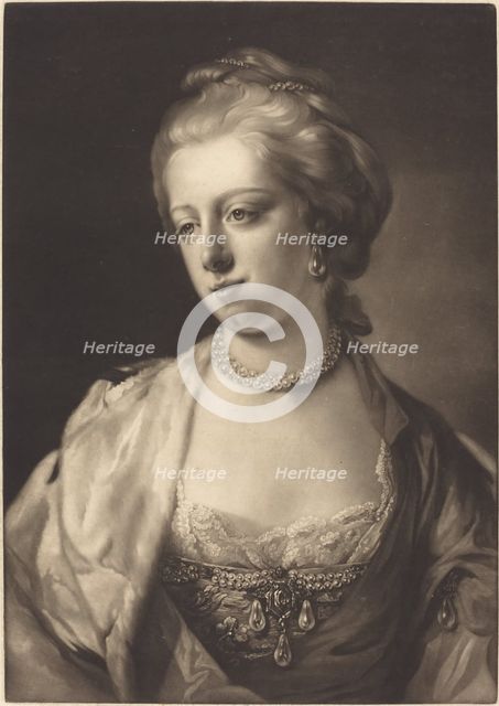 Princess Caroline Matilda, Queen of Denmark, c. 1771. Creator: James Watson.