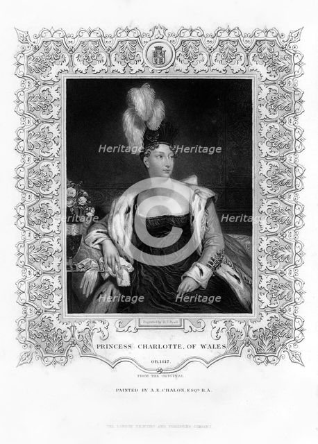 Princess Charlotte Augusta of Wales, 19th century.Artist: Henry Thomas Ryall