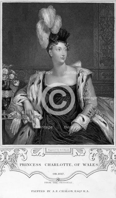 Princess Charlotte Augusta of Wales, 19th century.Artist: Henry Thomas Ryall