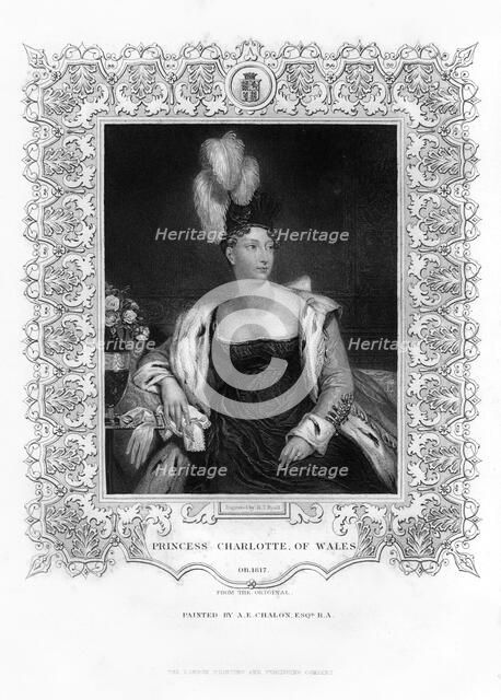 Princess Charlotte Augusta of Wales, 19th century.Artist: Henry Thomas Ryall