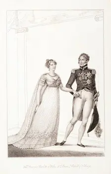 Princess Charlotte and Prince Leopold after their wedding on 2nd May, 1816. Creator: Unknown