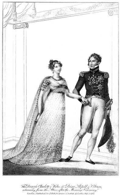 Princess Charlotte & Prince Leopold, 1816. Artist: Unknown