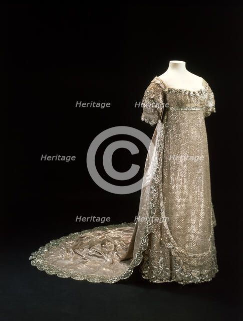 Princess Charlotte's wedding dress, 1816. Artist: Unknown