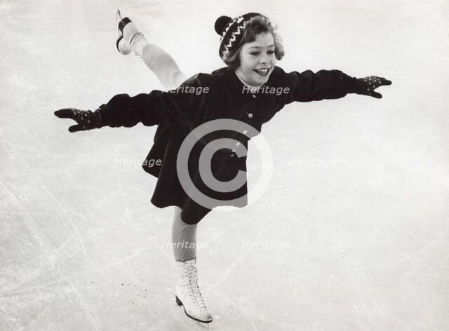 Princess Christina of Sweden, the ice princess, 1953. Artist: Unknown