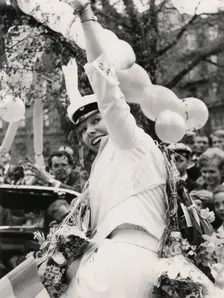 Princess Christina of Sweden celebrates passing her A-levels, 1963. Creator: Unknown