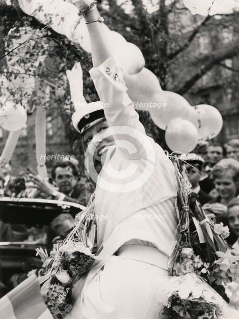 Princess Christina of Sweden celebrates passing her A-levels, 1963. Creator: Unknown.