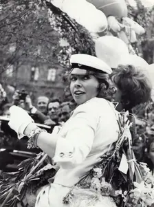 Princess Christina of Sweden celebrates passing her A-levels, 1963. Creator: Unknown