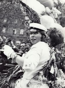 Princess Christina of Sweden celebrates passing her A-levels, 1963. Creator: Unknown